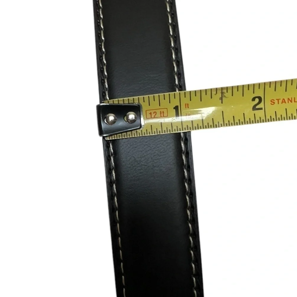 Wrangler Kids Black Leather Classic Casual Unisex Belt Silver Hardware